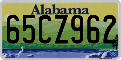 AL license plate 65CZ962