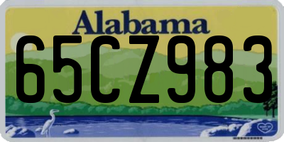 AL license plate 65CZ983