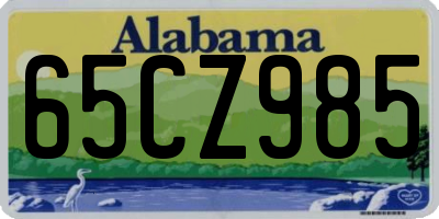 AL license plate 65CZ985