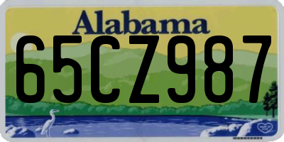 AL license plate 65CZ987