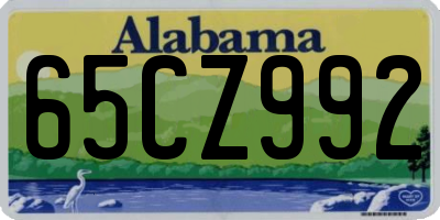 AL license plate 65CZ992