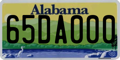 AL license plate 65DA000