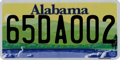 AL license plate 65DA002
