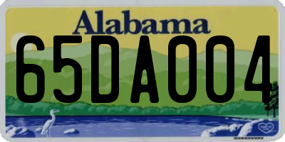 AL license plate 65DA004