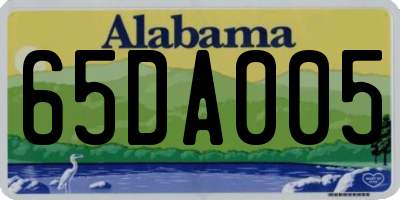 AL license plate 65DA005