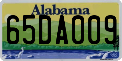 AL license plate 65DA009