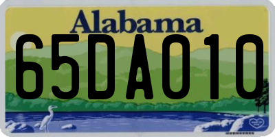 AL license plate 65DA010