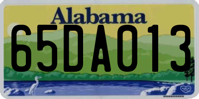 AL license plate 65DA013