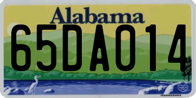 AL license plate 65DA014