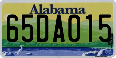 AL license plate 65DA015