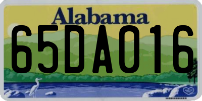 AL license plate 65DA016