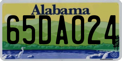 AL license plate 65DA024