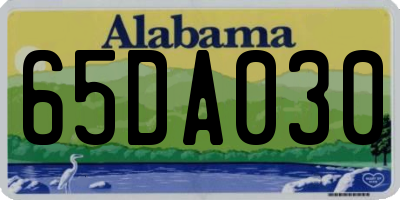 AL license plate 65DA030