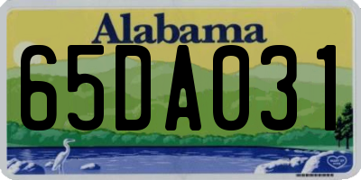 AL license plate 65DA031
