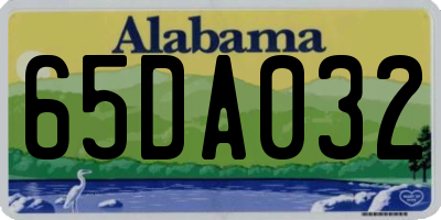 AL license plate 65DA032