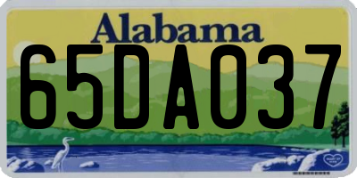 AL license plate 65DA037