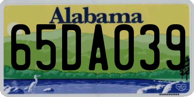 AL license plate 65DA039