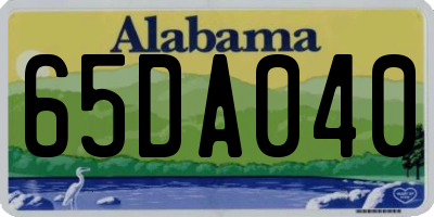 AL license plate 65DA040