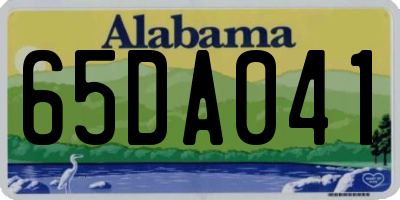 AL license plate 65DA041