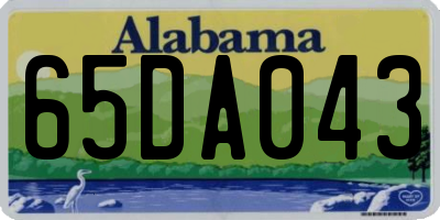 AL license plate 65DA043