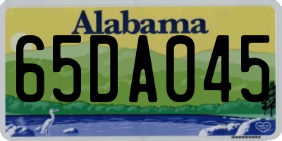 AL license plate 65DA045