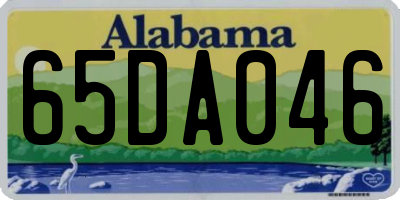 AL license plate 65DA046