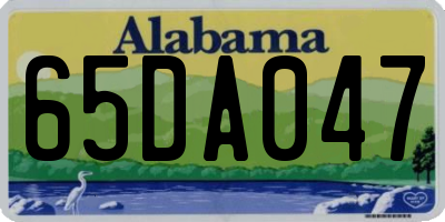 AL license plate 65DA047