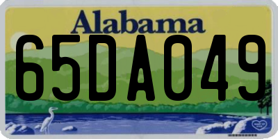 AL license plate 65DA049