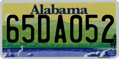 AL license plate 65DA052