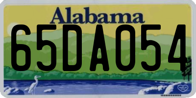 AL license plate 65DA054