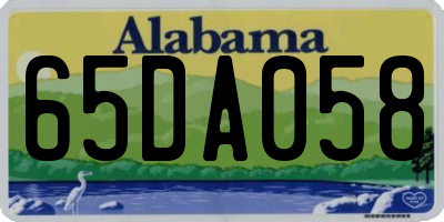 AL license plate 65DA058