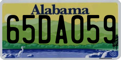 AL license plate 65DA059