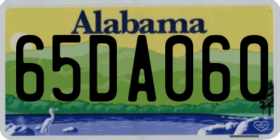 AL license plate 65DA060