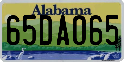 AL license plate 65DA065