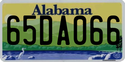 AL license plate 65DA066