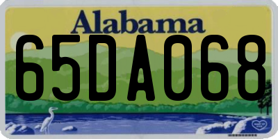 AL license plate 65DA068