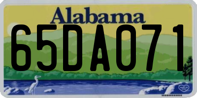 AL license plate 65DA071