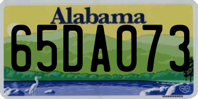 AL license plate 65DA073