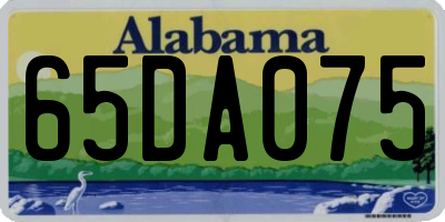 AL license plate 65DA075