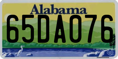 AL license plate 65DA076