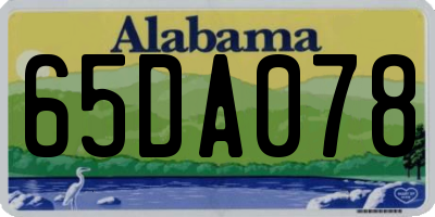 AL license plate 65DA078