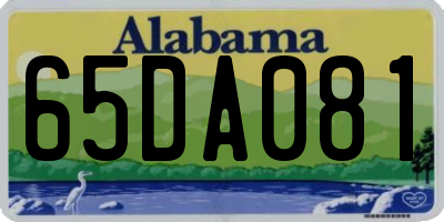 AL license plate 65DA081
