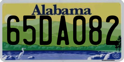 AL license plate 65DA082