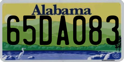 AL license plate 65DA083