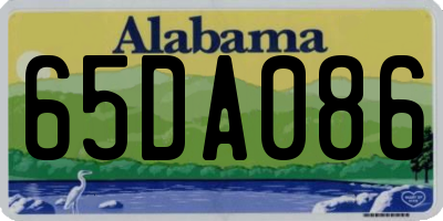 AL license plate 65DA086