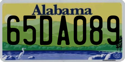 AL license plate 65DA089