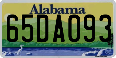 AL license plate 65DA093