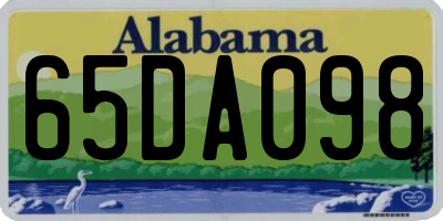 AL license plate 65DA098