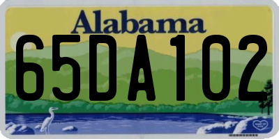 AL license plate 65DA102