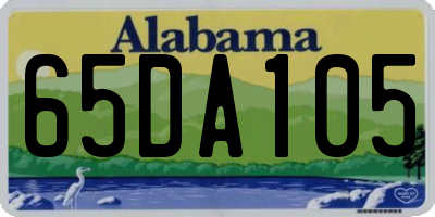 AL license plate 65DA105